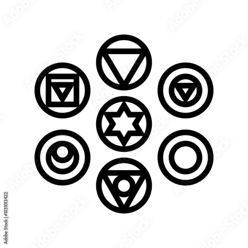 chakra acupuncture line icon vector. chakra acupuncture sign. isolated contour symbol black illustration