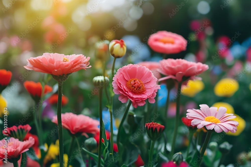 Vibrant Wildflowers Blooming in Sunlit Garden
Vibrant Wildflowers Blooming in Sunlit Garden