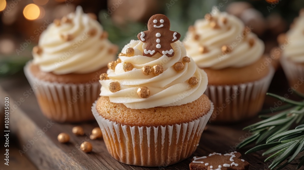 Delicious Caramel Flavored Cupcakes with Cream Garnish for Sweet Treat Lovers Delicious Caramel Flavored Cupcakes with Cream Garnish for Sweet Treat Lovers