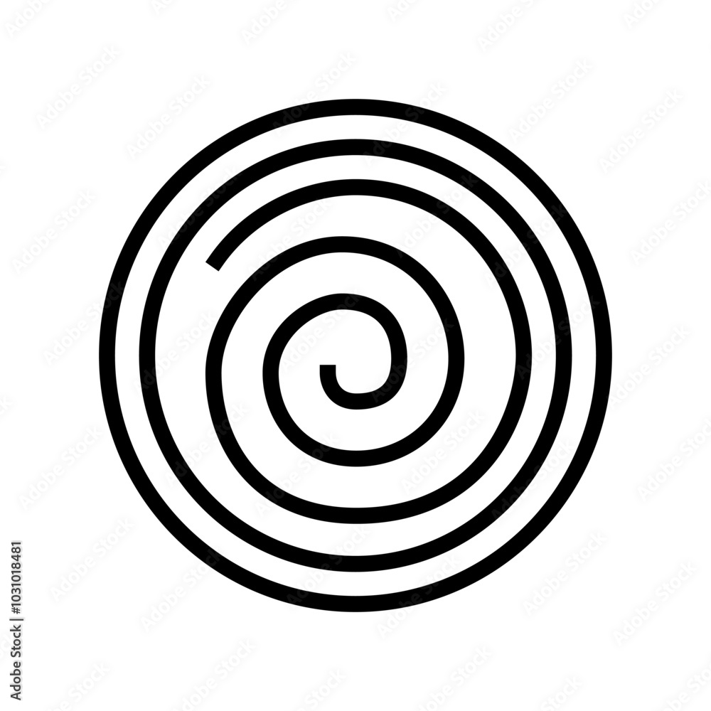 spiral acupuncture line icon vector. spiral acupuncture sign. isolated contour symbol black illustration spiral acupuncture line icon vector. spiral acupuncture sign. isolated contour symbol black illustration