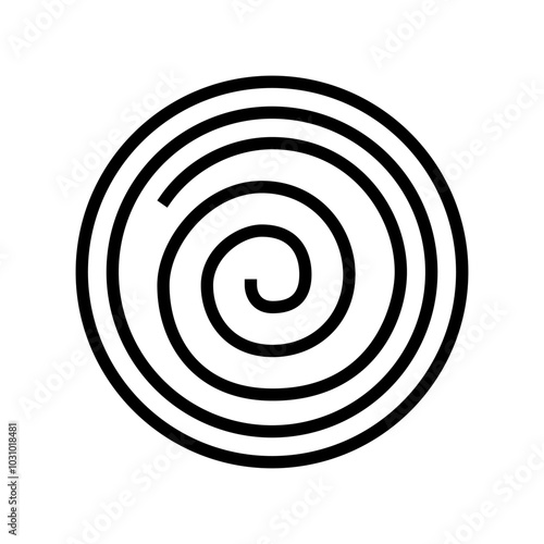 spiral acupuncture line icon vector. spiral acupuncture sign. isolated contour symbol black illustration