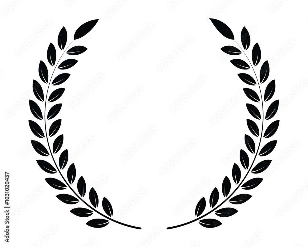 Black Laurel wreath vector Black Laurel wreath vector