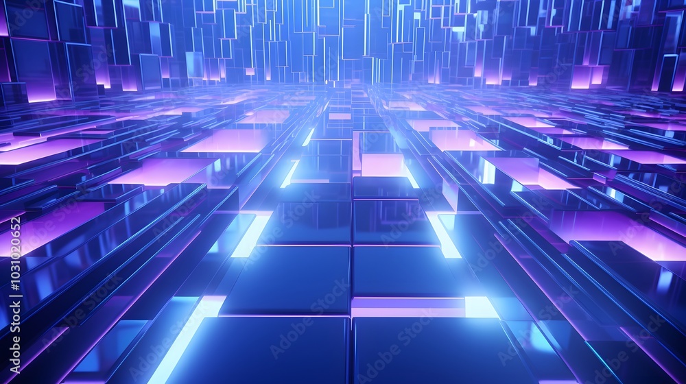 3d rendering of blue and purple abstract geometric background. Scene for advertising, technology, showcase, banner, game, sport, cosmetic, business, metaverse. Sci-Fi Illustration. Product display 3d rendering of blue and purple abstract geometric background. Scene for advertising, technology, showcase, banner, game, sport, cosmetic, business, metaverse. Sci-Fi Illustration. Product display