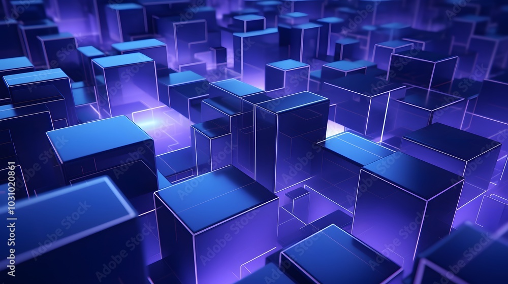 3d rendering of blue and purple abstract geometric background. Scene for advertising, technology, showcase, banner, game, sport, cosmetic, business, metaverse. Sci-Fi Illustration. Product display 3d rendering of blue and purple abstract geometric background. Scene for advertising, technology, showcase, banner, game, sport, cosmetic, business, metaverse. Sci-Fi Illustration. Product display