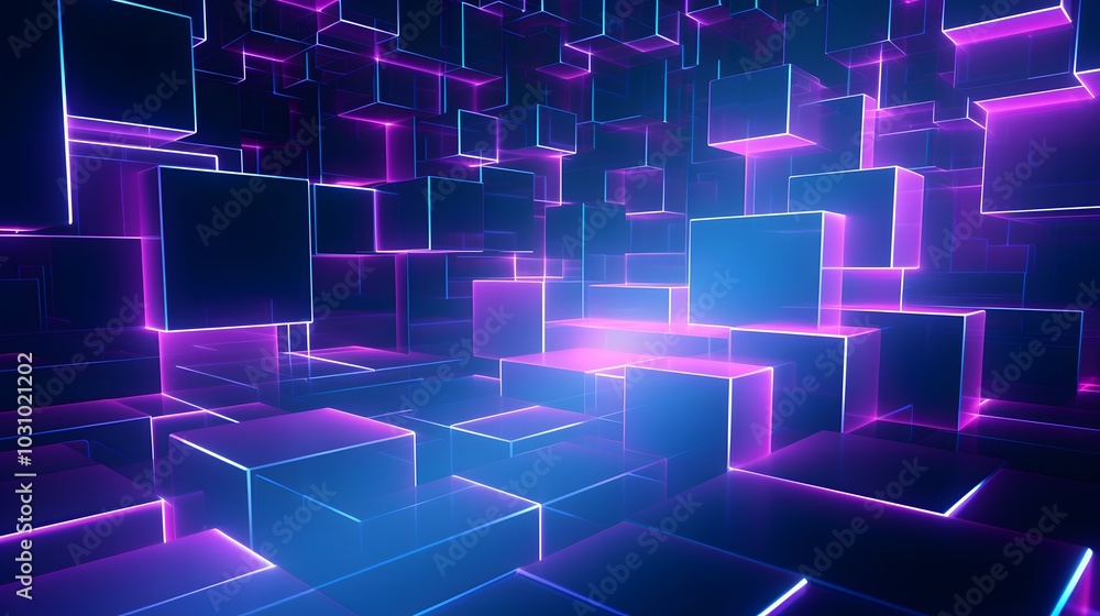 3d rendering of blue and purple abstract geometric background. Scene for advertising, technology, showcase, banner, game, sport, cosmetic, business, metaverse. Sci-Fi Illustration. Product display 3d rendering of blue and purple abstract geometric background. Scene for advertising, technology, showcase, banner, game, sport, cosmetic, business, metaverse. Sci-Fi Illustration. Product display
