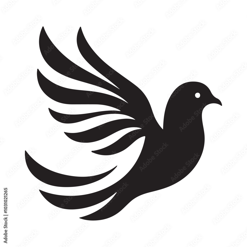 pigeon logo icon vector silhouette on white background 10 eps pigeon logo icon vector silhouette on white background 10 eps
