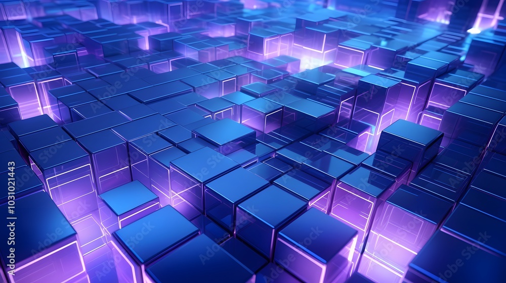 3d rendering of blue and purple abstract geometric background. Scene for advertising, technology, showcase, banner, game, sport, cosmetic, business, metaverse. Sci-Fi Illustration. Product display 3d rendering of blue and purple abstract geometric background. Scene for advertising, technology, showcase, banner, game, sport, cosmetic, business, metaverse. Sci-Fi Illustration. Product display