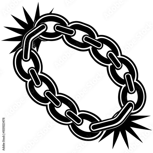 chain vector silhouette