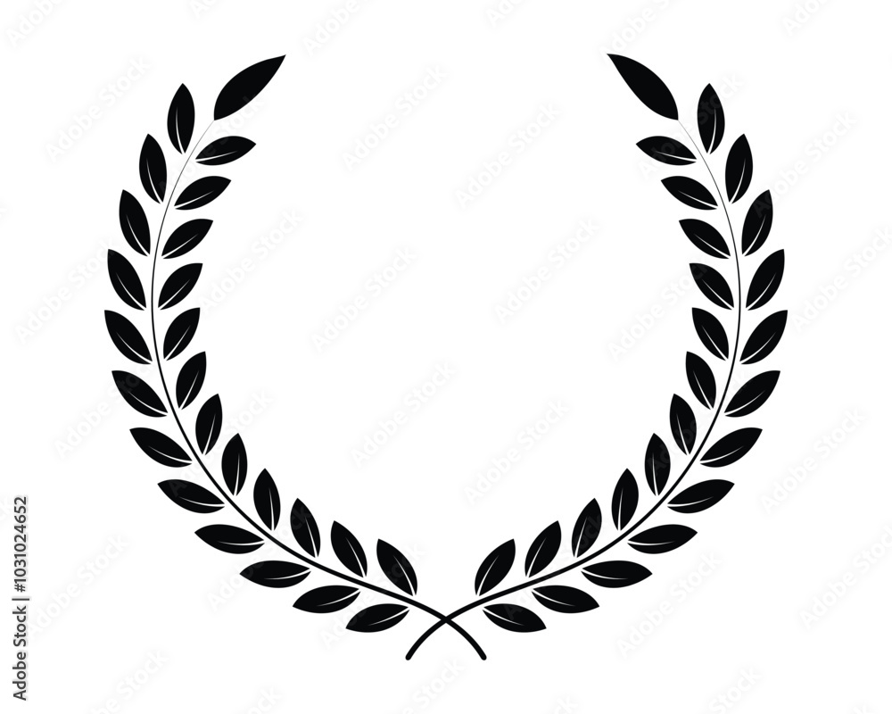 Black Laurel wreath vector Black Laurel wreath vector