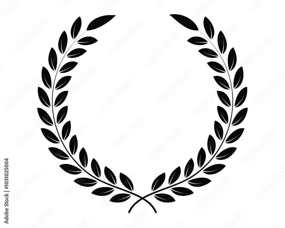 Black Laurel wreath vector Black Laurel wreath vector