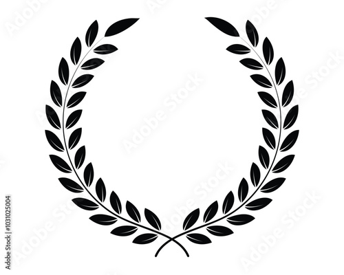 Black Laurel wreath vector 