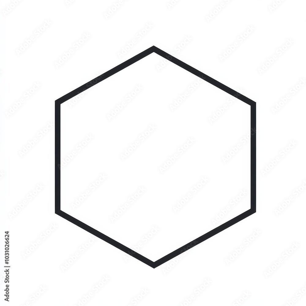 Hexagon Outline. Minimalist Object and Line Concept for Logotype Design Hexagon Outline. Minimalist Object and Line Concept for Logotype Design