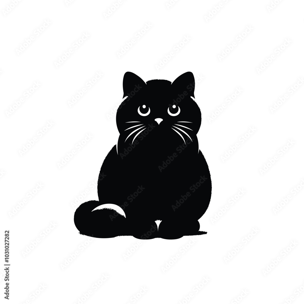 Obraz premium Flat design cat silhouette vector