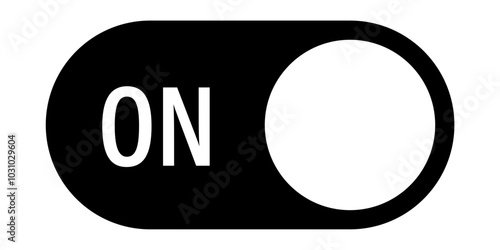 On Switch button icon. Switch toggle