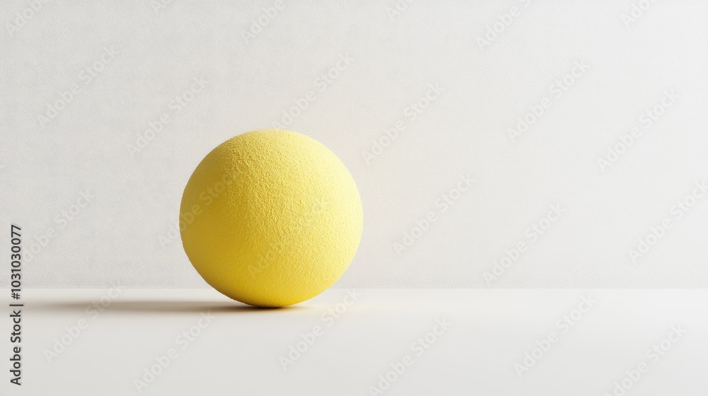 Bright Yellow Sphere on Subtle Background Bright Yellow Sphere on Subtle Background