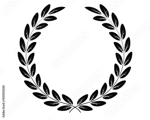 Black Laurel wreath vector illustration 