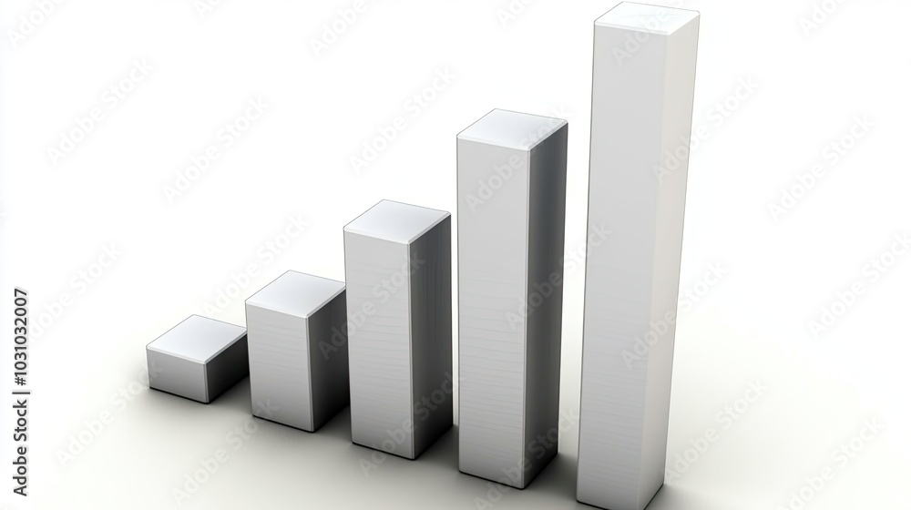 Rising Bar Graph Showing Positive Trend in Data Rising Bar Graph Showing Positive Trend in Data