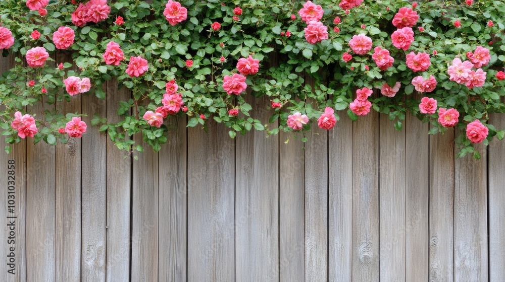 Pink Roses Against Rustic Wooden Fence Pink Roses Against Rustic Wooden Fence