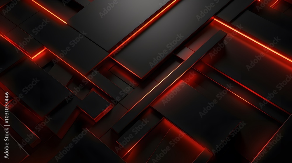 3d rendering of black and red abstract geometric background. Scene for advertising, technology, showcase, banner, game, sport, cosmetic, business, metaverse. Sci-Fi Illustration. Product display 3d rendering of black and red abstract geometric background. Scene for advertising, technology, showcase, banner, game, sport, cosmetic, business, metaverse. Sci-Fi Illustration. Product display