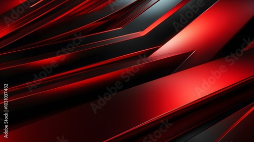 Fototapeta Naklejka Na Ścianę i Meble -  3d rendering of black and red abstract geometric background. Scene for advertising, technology, showcase, banner, game, sport, cosmetic, business, metaverse. Sci-Fi Illustration. Product display