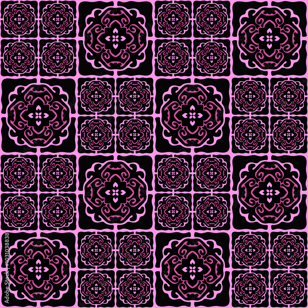 Art Nouveau Seamless repeating tile geometric decorative pattern Art Nouveau Seamless repeating tile geometric decorative pattern