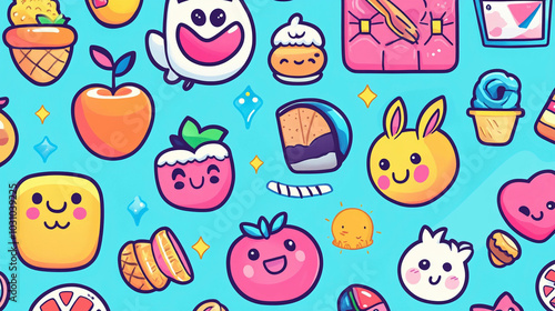 easter seamless pattern with rabbits