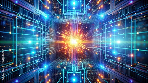 Quantum computing with glowing data streams