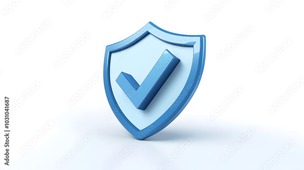 cartoon 3d Icon safety shield check mark perspective . Blue symbol security safety icon. Checkmark in minimalistic style. 3d vector illustration. white background cartoon 3d Icon safety shield check mark perspective . Blue symbol security safety icon. Checkmark in minimalistic style. 3d vector illustration. white background