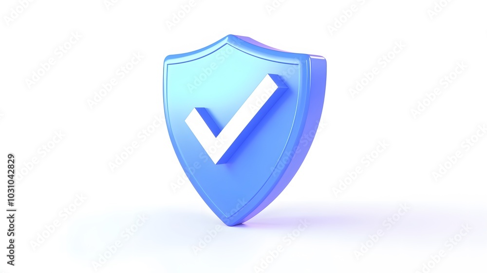 cartoon 3d Icon safety shield check mark perspective . Blue symbol security safety icon. Checkmark in minimalistic style. 3d vector illustration. white background cartoon 3d Icon safety shield check mark perspective . Blue symbol security safety icon. Checkmark in minimalistic style. 3d vector illustration. white background