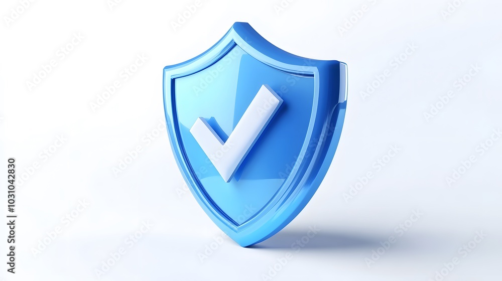 cartoon 3d Icon safety shield check mark perspective . Blue symbol security safety icon. Checkmark in minimalistic style. 3d vector illustration. white background cartoon 3d Icon safety shield check mark perspective . Blue symbol security safety icon. Checkmark in minimalistic style. 3d vector illustration. white background
