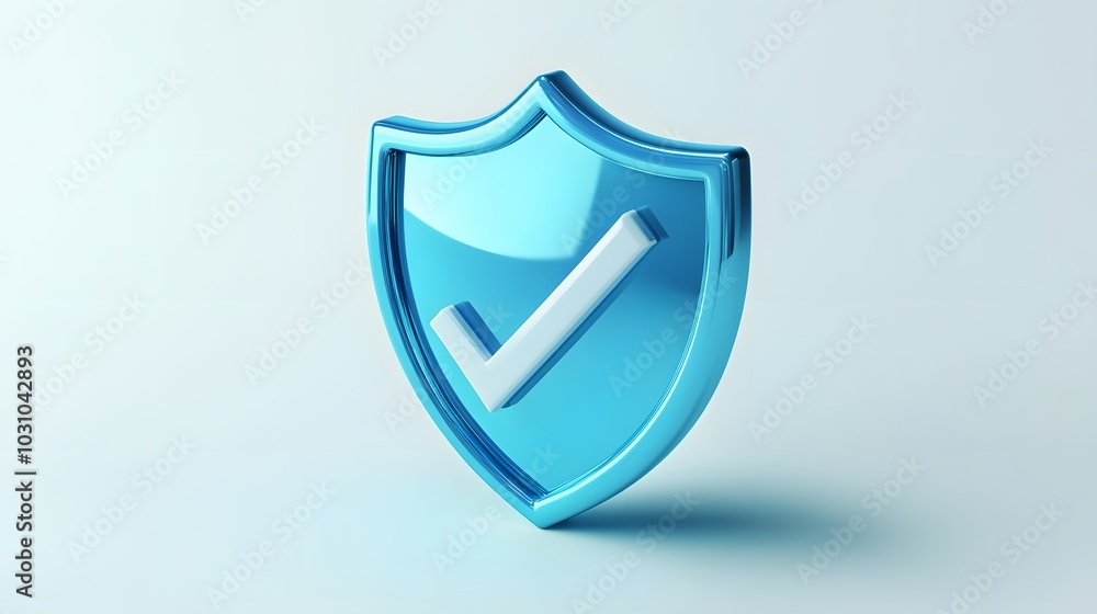 cartoon 3d Icon safety shield check mark perspective . Blue symbol security safety icon. Checkmark in minimalistic style. 3d vector illustration. white background cartoon 3d Icon safety shield check mark perspective . Blue symbol security safety icon. Checkmark in minimalistic style. 3d vector illustration. white background