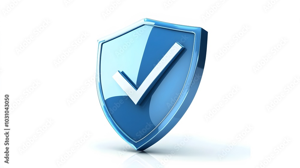 cartoon 3d Icon safety shield check mark perspective . Blue symbol security safety icon. Checkmark in minimalistic style. 3d vector illustration. white background cartoon 3d Icon safety shield check mark perspective . Blue symbol security safety icon. Checkmark in minimalistic style. 3d vector illustration. white background