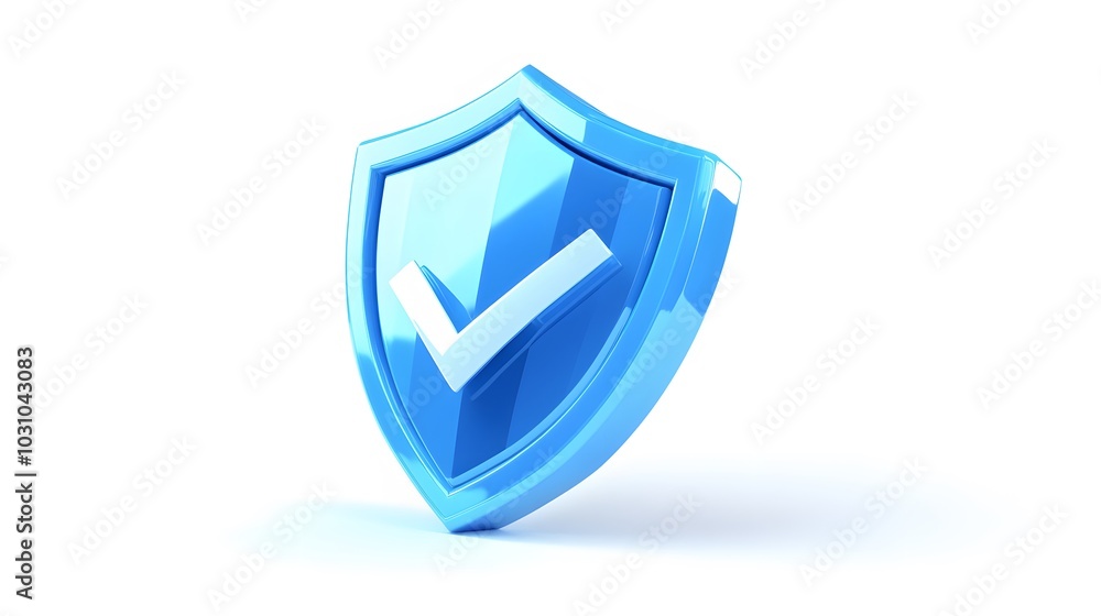 cartoon 3d Icon safety shield check mark perspective . Blue symbol security safety icon. Checkmark in minimalistic style. 3d vector illustration. white background cartoon 3d Icon safety shield check mark perspective . Blue symbol security safety icon. Checkmark in minimalistic style. 3d vector illustration. white background
