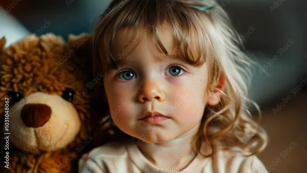 Cute Child With Teddy Bear