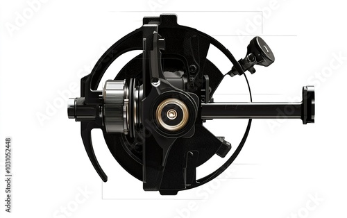 Detailed view of a fishing reel showcasing gear components and features, designed for anglers during a late afternoon fishing trip