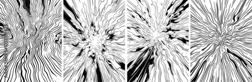 Dynamics like a comic book pattern. Fine lines low detail