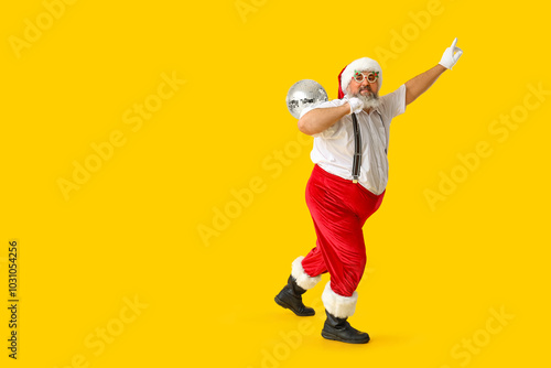 Funny Santa Claus with disc...