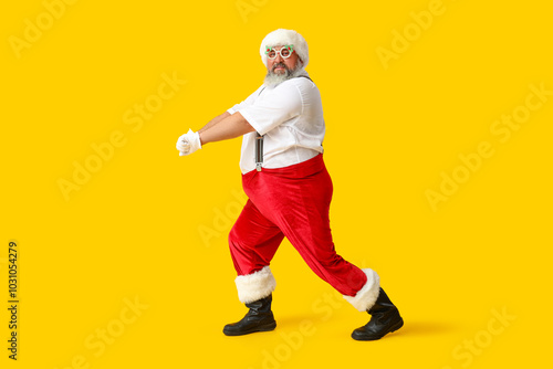 Funny Santa Claus with bag ...