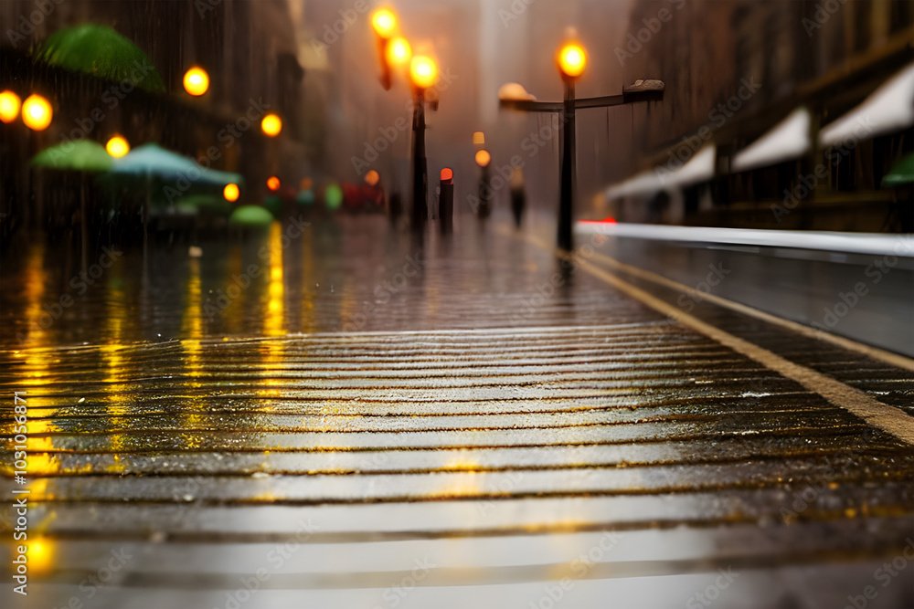 After Rain view in the city, Generated By Ai After Rain view in the city, Generated By Ai