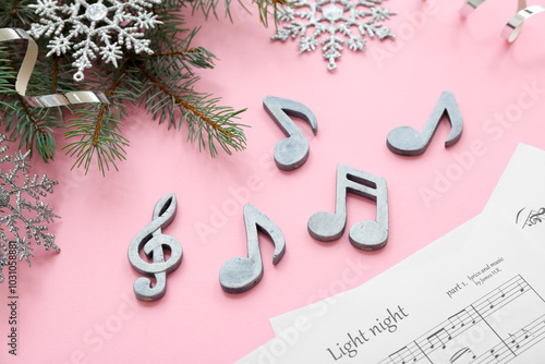 Composition with note signs...