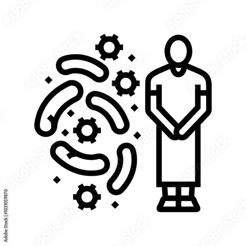 sexually transmitted infections line icon vector. sexually transmitted infections sign. isolated contour symbol black illustration