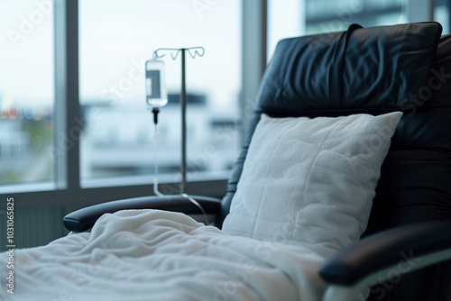 Comfortable Therapy Chair for IV Ketamine Treatment in Modern Clinic