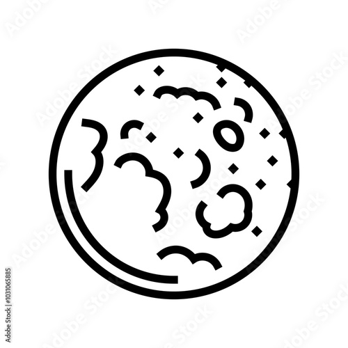 lunar eclipse weather natural phenomena line icon vector. lunar eclipse weather natural phenomena sign. isolated contour symbol black illustration