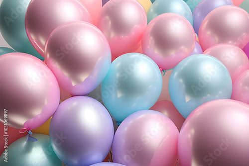 Balloons decorations for party or event celebration, Generated By Ai