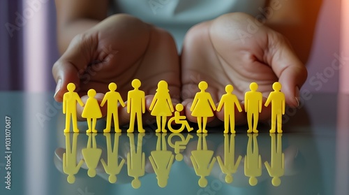 Ensuring Workplace Inclusivity through Diverse Hiring Practices, employed group leadership unity hired employee social connection symbol