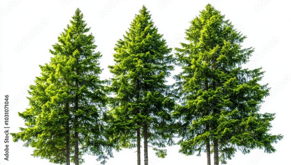 Fototapeta premium A big tree isolated on a transparent background, rendered in 3D