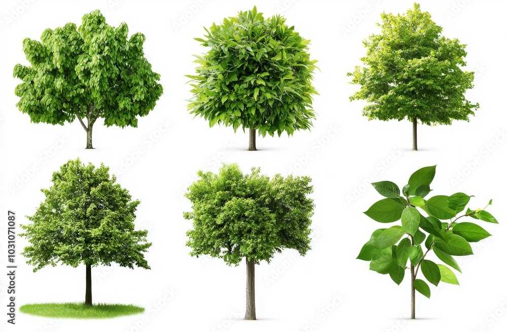 An outline symbol of a modern tree, in green color with a side view. An illustration of a modern tree in a stroke fill of white. Tropical illustration. An outline symbol of a modern tree, in green color with a side view. An illustration of a modern tree in a stroke fill of white. Tropical illustration.