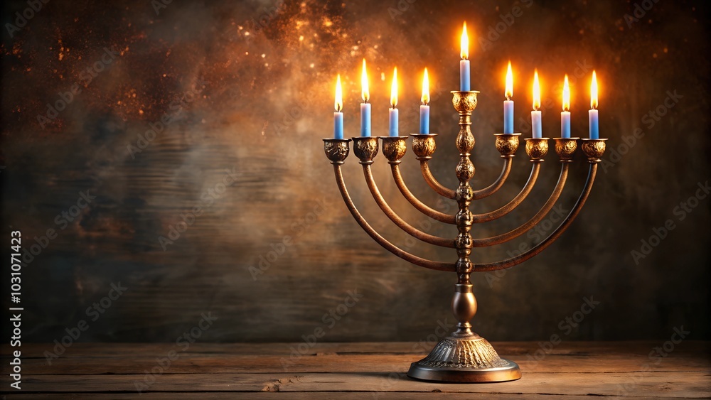 hanukkah menorah with candles hanukkah menorah with candles
