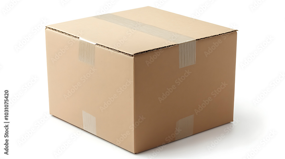 Isolated Closed Cardboard Box Ideal for Packaging Display Isolated Closed Cardboard Box Ideal for Packaging Display