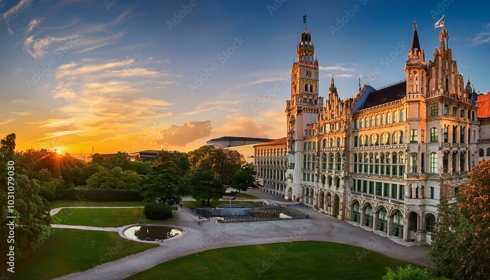 Fototapeta premium sunset over the cathedral